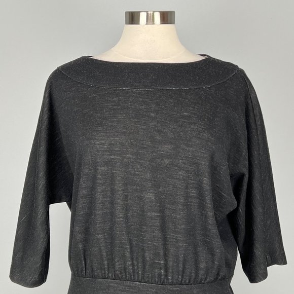 Worth Petite Gray Wool Blend Dolman Sleeve Sweater Dress size Large - Picture 2 of 11